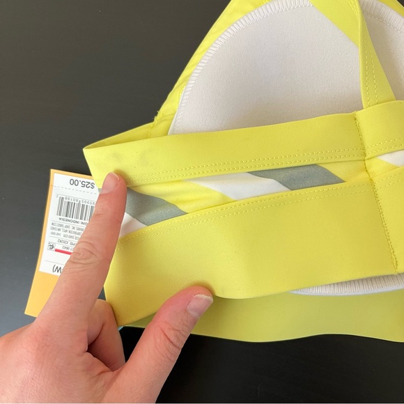 NWT Kona Sol Yellow Stripe Bikini Top Size X (14W) - Picture 10 of 10